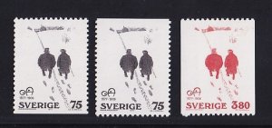 Sweden  #1201-1202   MNH   1977  politeness  Andersson   cartoonist
