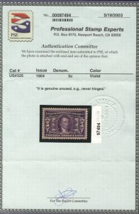 MALACK 325 VF/XF OG NH, w/PSE (05/03) CERT, outstand..MORE.. gg1885