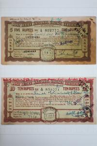 India 1950's Post Office Savings Certificate Lot