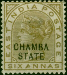 Chamba 1890 6a Bistre-Brown SG13 Fine MM