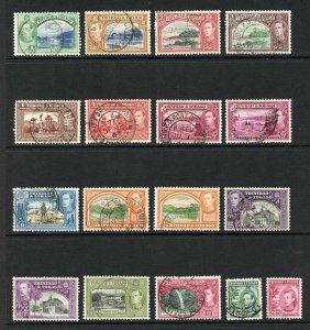 Trinidad and Tobago SG246/56 1938 Set of 14 with extra shades etc