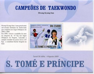 CLOSE OUT SPECIAL SAO TOME TAEKWONDO HWANG KYUNG-SUN SOUVENIR SHEET MINT NH