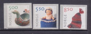 Norway 1305-07MNH 2001 Various Crafts Perf 14½ Self Adhesive Set of 3