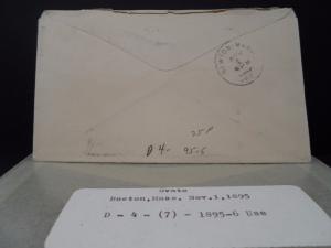 Troy NY 1898 flag cancel B14 1 on U312 1393 backstamp PDNY p.d.n.y. REC green