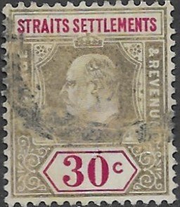 Straits Settlements 100    1902   30 c  fine used