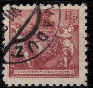 Liechtenstein 1921 ☀ 13 Rp,  Perf: 9½ Mi 51A ☀ used cv 2200e
