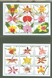 Nicaragua #2139-2140 Mint (NH) Souvenir Sheet (Flora)