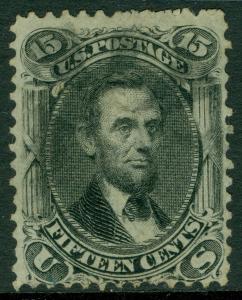 USA : 1868. Scott #98 Used. Light cancel. Catalog $275.00.