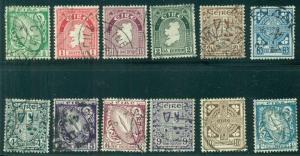 IRELAND #106-17 Complete set, used, VF, Scott $60.00