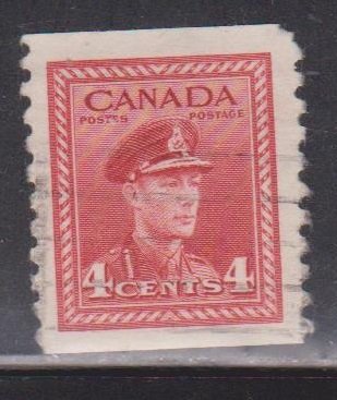 CANADA Scott # 281 Used - KGVI Coil Stamp - War Issue