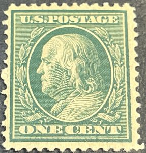 U.S.# 331-MINT NEVER/HINGED--SINGLE--GREEN--1908