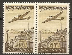 Yugoslavia C21,C27 MNH 1940 10d Airmail Views Se-tenant Pair