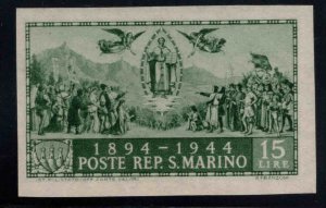 San Marino Scott 239b MH* 1945 Imperforate single from souvenir sheet