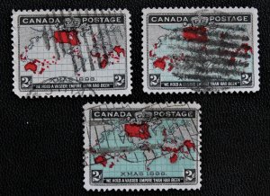 Canada #85,86,86b Used Imperial Penny Postage 1898 Set of 3