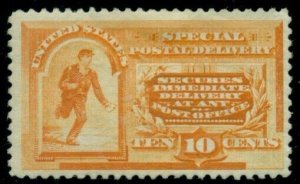 US #E3, 10¢ orange Special Delivery, og, LH, VF, Scott $300.00