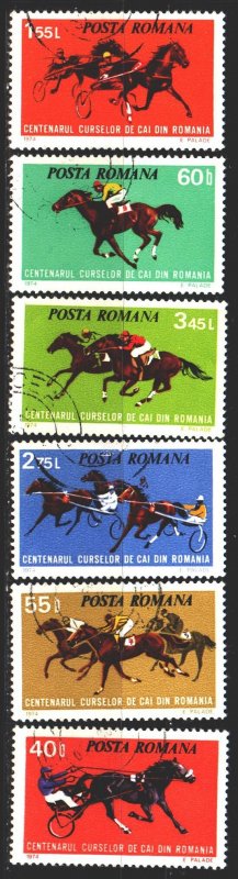 Romania. 1973. 3182-87. Horseback Riding. USED.