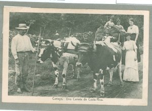 Costa Rica  1923 4c Postal card, clean both sides