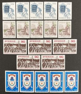 Sweden 1979 #1291-4, Wholesale lot of 5, MNH,CV $18