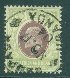 SG 5 East Africa & Uganda protectorate 1903-04. 3a brown purple & green. Very...