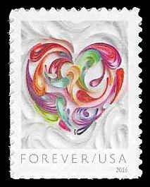 PCBstamps   US #5036 {49c}Quilled Paper Hearts, MNH, (21)