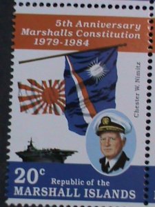 ​MARSHALL ISLAND-1984 SC# 62a  5TH ANNIV: CONSTITUTION-BLOCK MNH VF LAST ONE