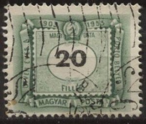 Hungary J217 (used cto) 20f numeral, dull green (1953)