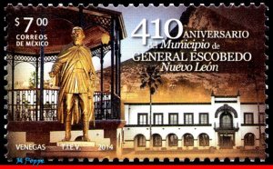 2867 MEXICO 2014 GENERAL ESCOBEDO, NUEVO LEÓN, SCULPTURE, ARCHITECTURE, MNH