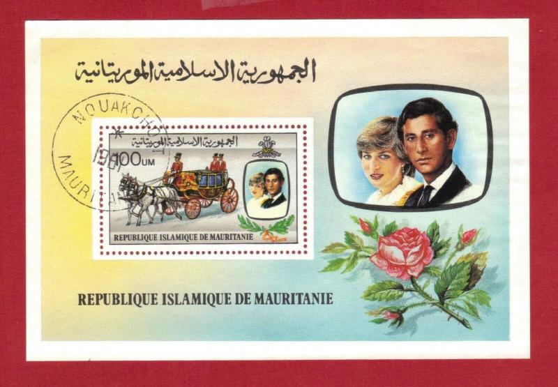 MAURITANIA SC# 483  1981 100 um   SOUVENIR SHEET ROYAL WEDDING   SEE SCAN