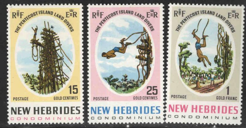 New Hebrides (British) Scott 135-137 MH* stamp set
