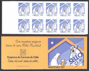 Chile Sc# 769a (w/D.S. No 20) MNH complete booklet 1988 Christmas