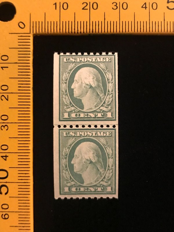 Scott 486 Coil Line Pair, MNH, Fine centering