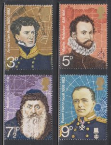 Great Britain,  British Polar Explorers (SC# 664-667) MH SET