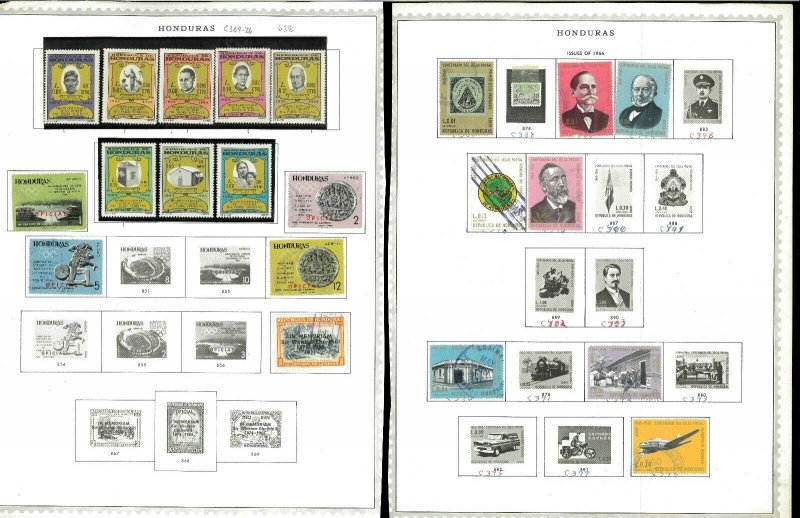 Honduras 1961-1988 M & U Hinged & in Mounts on a Variety of Remaindered Pages