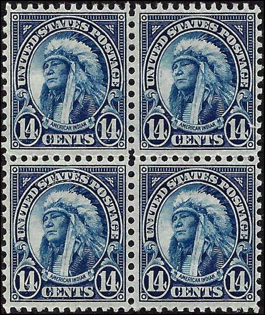 695 Mint,OG,LH/NH...Block of 4... SCV $20.50