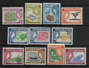 PITCAIRN ISLANDS,20-30, MNH, 1957 ISSUE