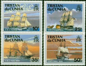Tristan Da Cunha 1991 Royal Navy Ships 2nd Series Set of 4 SG509-512 V.F MNH