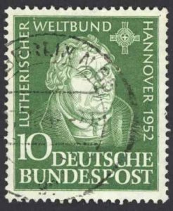 Germany Sc# 689 Used (a) 1952 10pf green Martin Luther