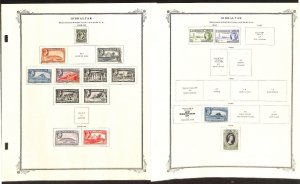 Gibralter Stamp Collection on 23 Scott Specialty Pages, 1886-1973 (BH)
