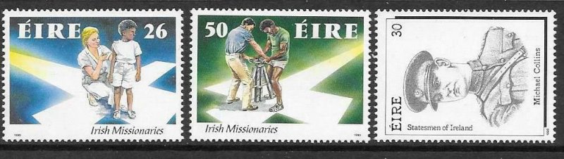 IRELAND SG778/80 1990 ANNIVERSARIES AND EVENTS MNH