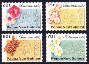 Papua NG Hibiscus Christmas 4v 1989 MNH SC#725-728 SG#607-610 MI#606-609