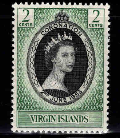British Virgin Islands  Scott 114 MH* QE2 Coronation issue 1953