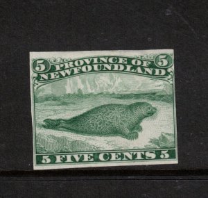 Newfoundland M&P #25E-C Very Fine Engraved Die Essay In Green **With Cert.**