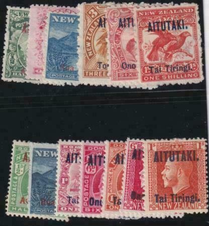 Aitutaki 1903-1917 SC 1-18 MLH Set