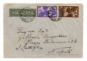 A.O.I. - Augusto Posta Aerea no. 14/15 on air envelope to Italy