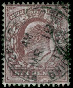 SG297, 6d dull purple, VERY FINE USED, CDS. Cat £20.