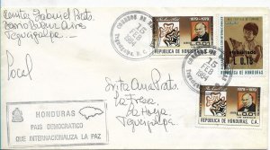 HONDURAS 1984 POSTED COVER ROWLAND HILL CHILDREN AID POSTMARKS