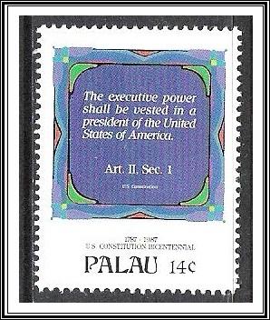 Palau #157 US Constitution Bicentennial MNH