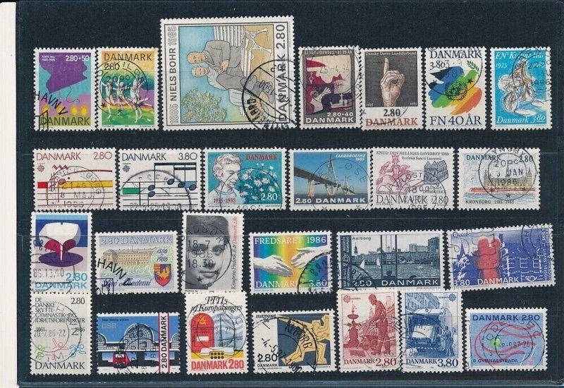 D376272 Denmark Nice selection of VFU Used stamps