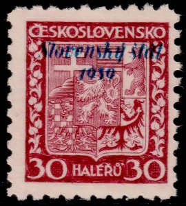 ✔️ SLOVAKIA 1939 - SLOVENSKY STAT OVERPRINT - SC. 6 MNH