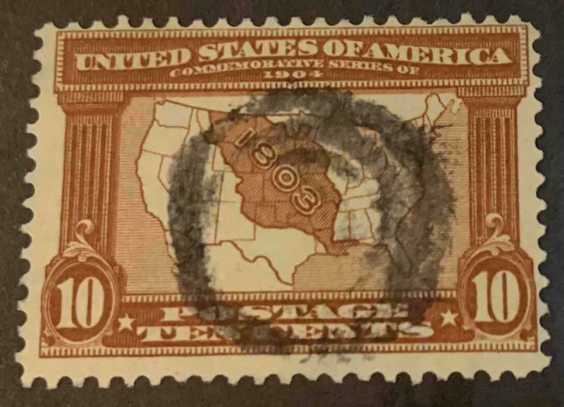 US Stamps #327 Used 10c Louisiana Purchase Exposition #327A066